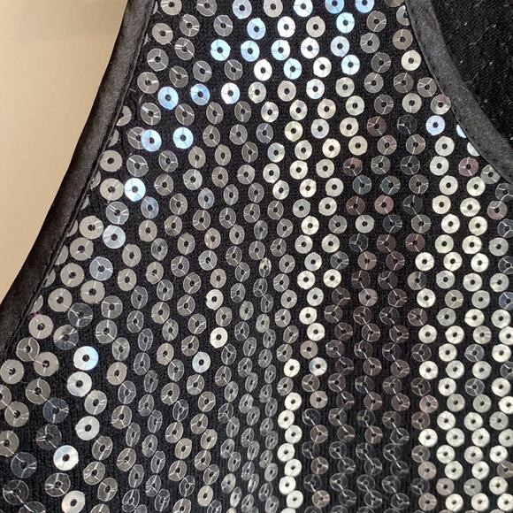 J. McLaughlin Sequin Tank top Shell black M Going out Top - Picture 3 of 7